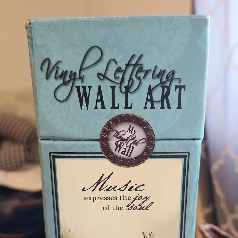 Vinyl Lettering Wall Art in Teal